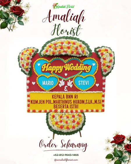 Papan Bunga Pernikahan Keluang